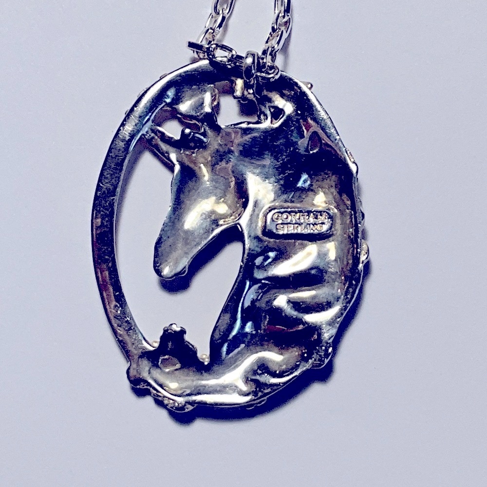 Sterling Gorham Unicorn Pendant Necklace - Picture 4 of 8